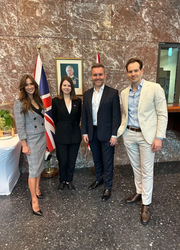 Max Folaron at the UK-Poland Fintech Dialogue, British Embassy Warsaw